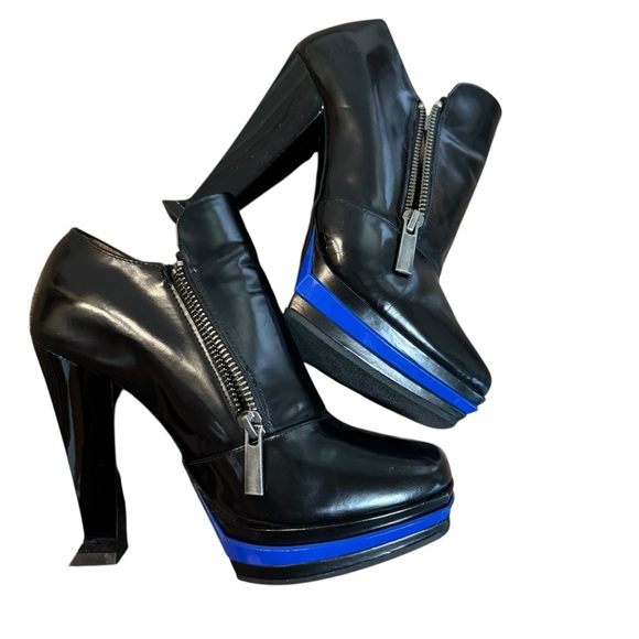 John Fluevog Zion Trinity Double Zipper Platform Platform Heels Size 7 - Picture 2 of 10